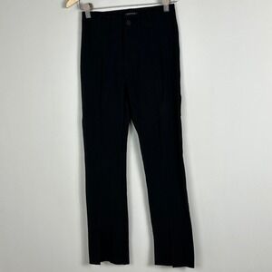 AYR Arrow Pants Womens Size Small Black Trousers‎ Stretch Back Slits Minimalist